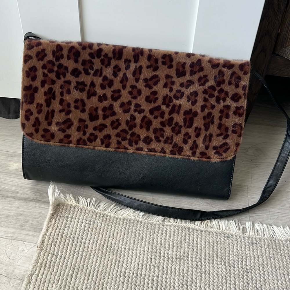 Cheetah clutch crossbody purse